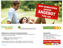Tablet Screenshot of medikamente-sofort.ch